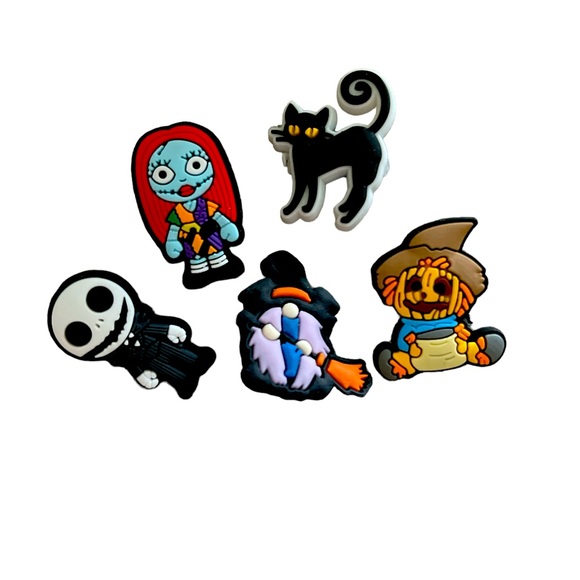 Nightmare Before Christmas Halloween Croc Charm Jibbitz Set of 5 NEW - Picture 1 of 2